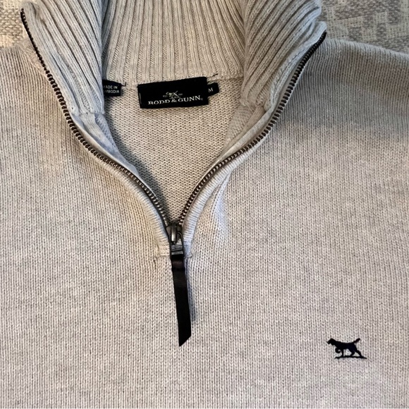 Rodd & Gunn Merrick Bay Quarter-Zip Sweater Sz Medium in Natural - Picture 2 of 4